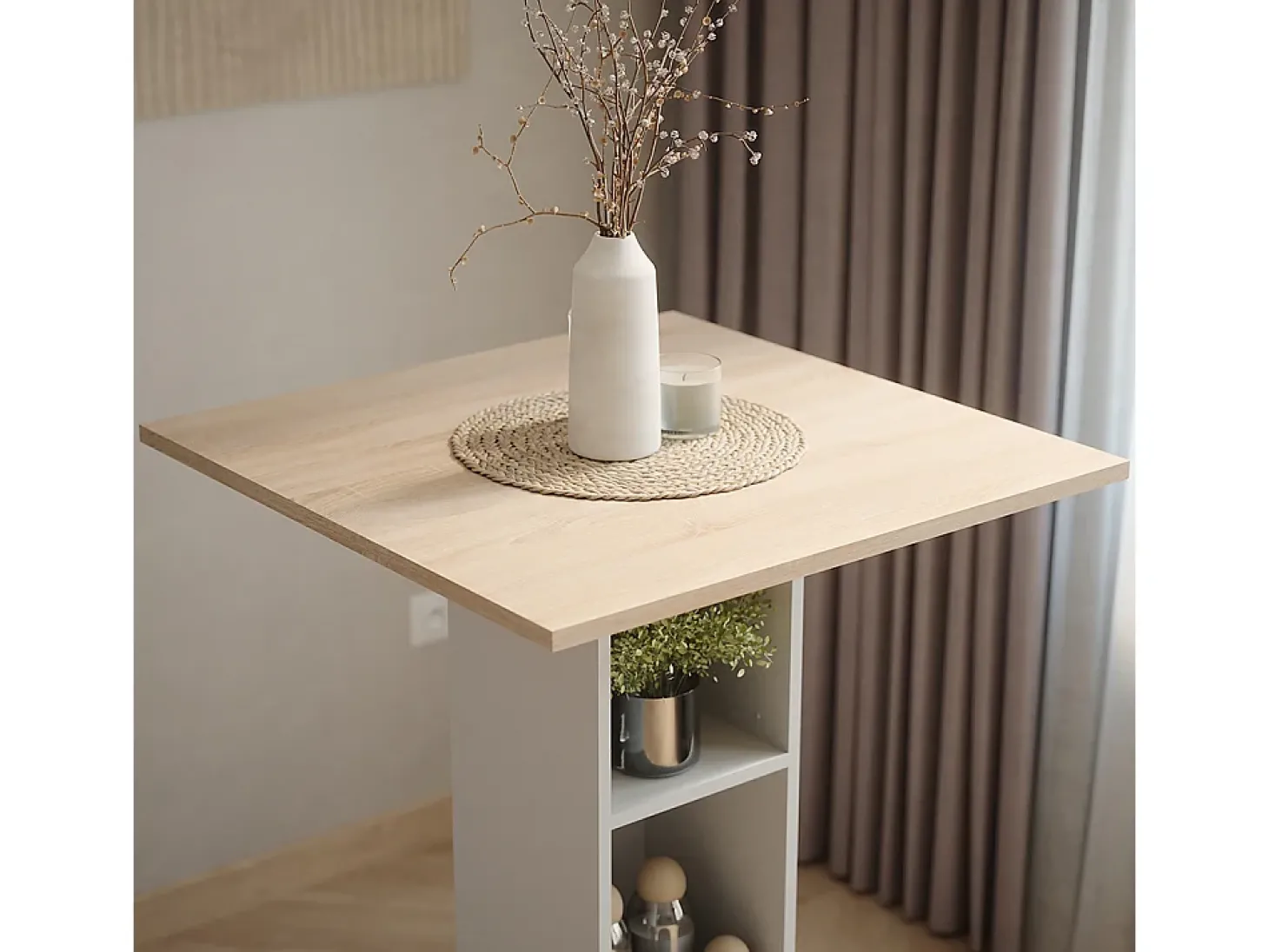 Bartisch branco/sonoma 75x75x106 repose