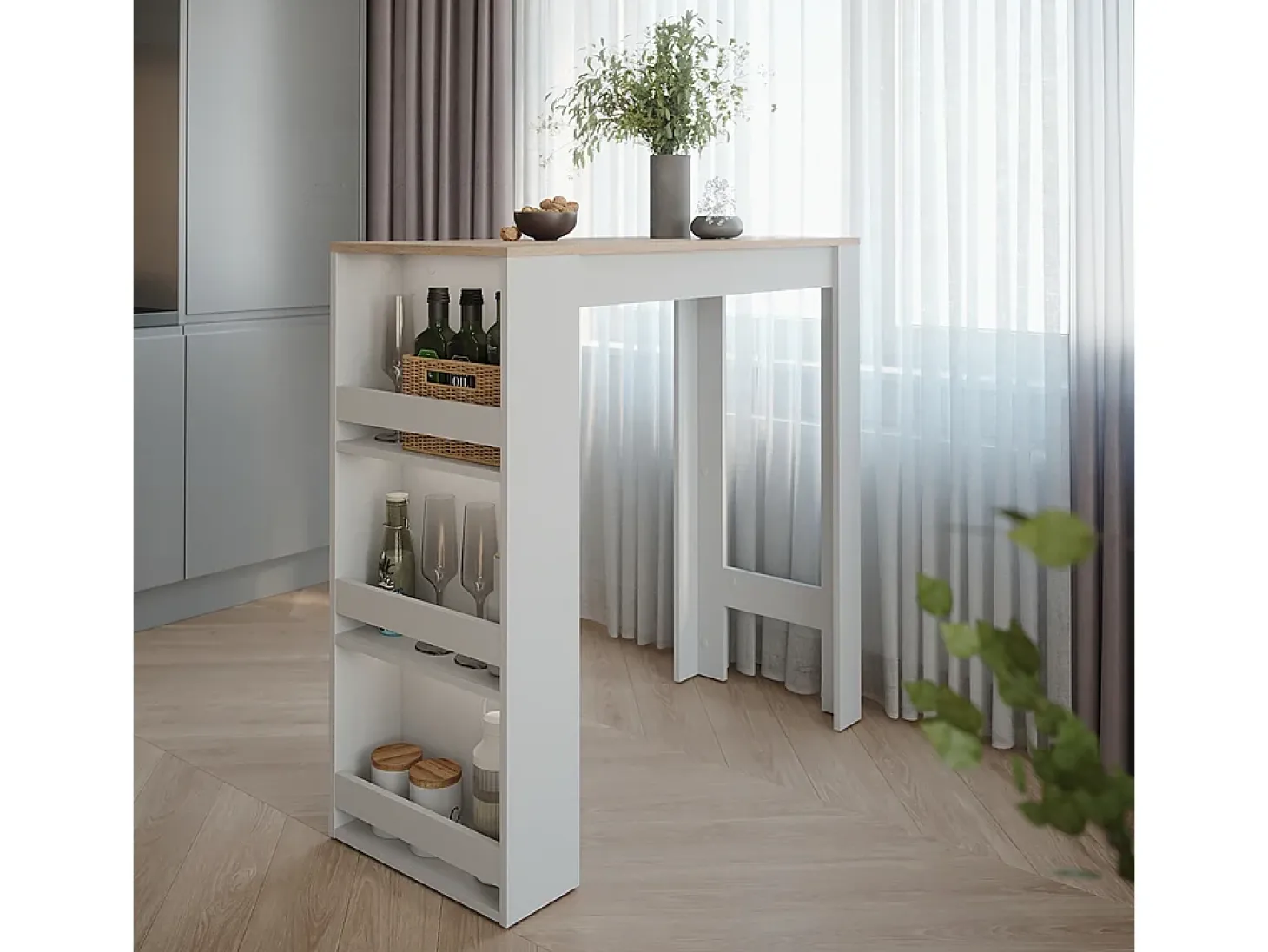 Bartisch branco/sonoma 45x110x106 repose