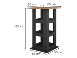 Bartisch carvalho goldkraft/antracite 65x65x106 repose