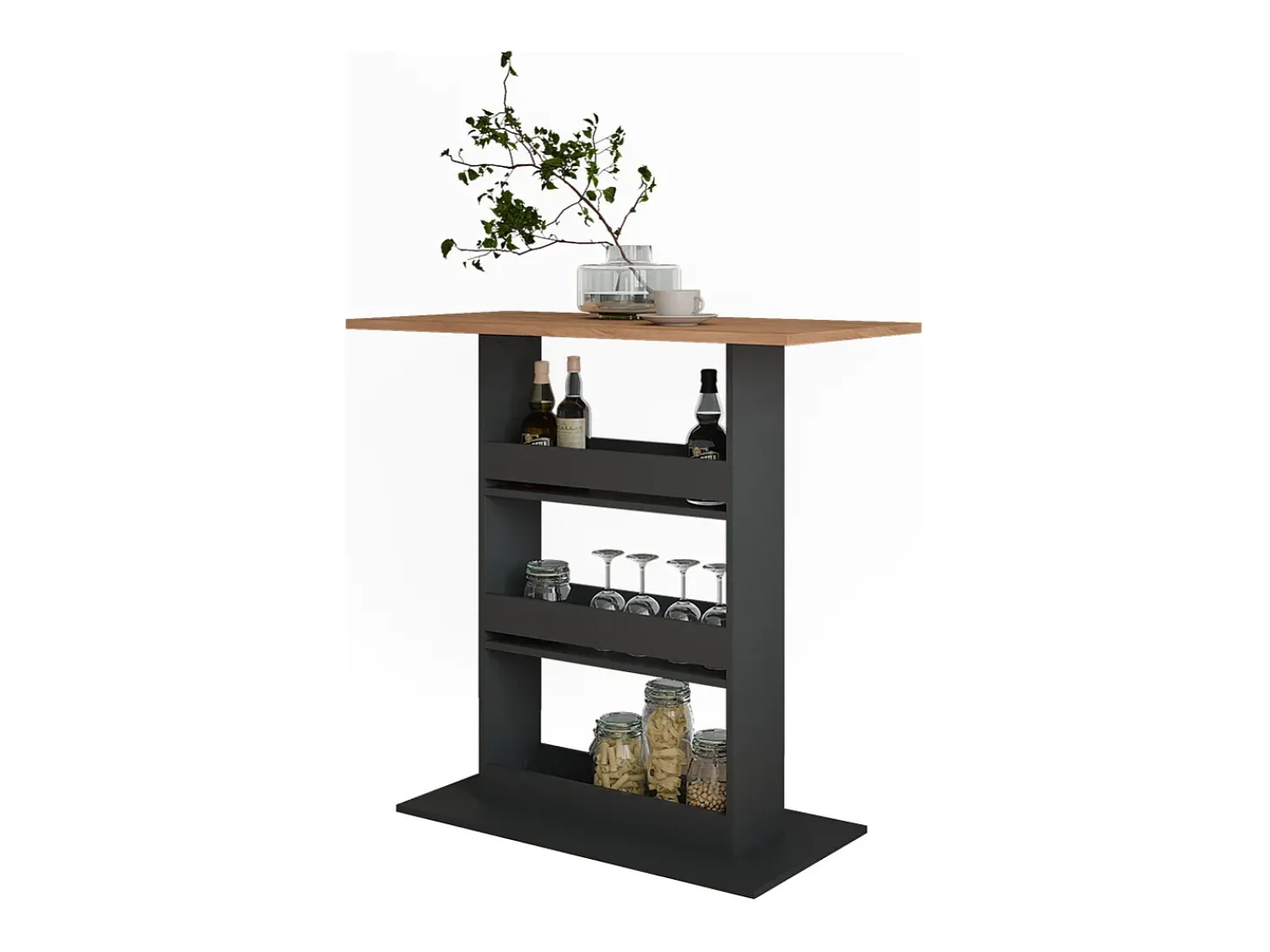 Bartisch carvalho goldkraft/antracite 110x55x106 repose