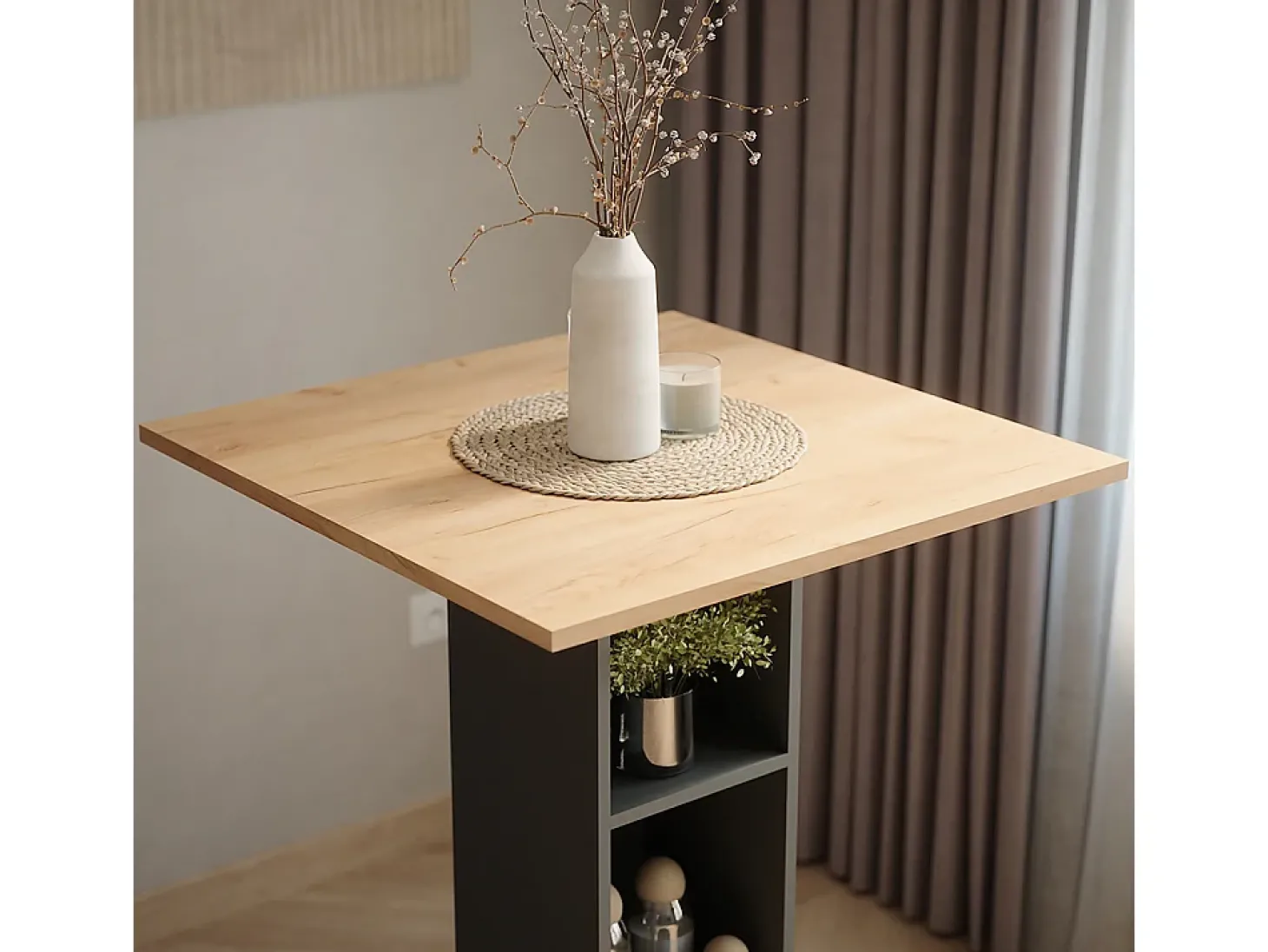 Bartisch carvalho goldkraft/antracite 75x75x106 repose