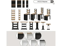 Bartisch carvalho goldkraft/antracite 57x117x106 repose