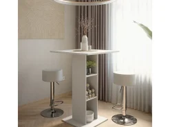 Bartisch-Set branco 75x75x106 repose