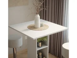 Bartisch-Set branco 75x75x106 repose