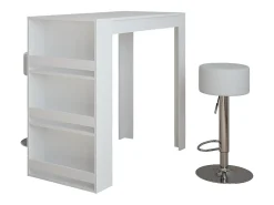 Bartisch-Set branco 57x117x106 repose