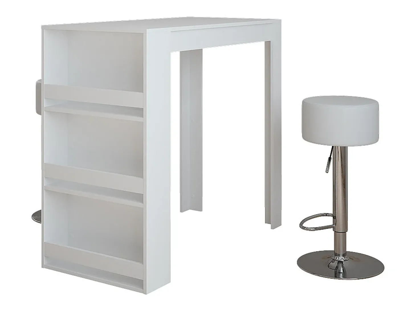 Bartisch-Set branco 57x117x106 repose
