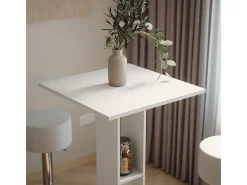 Bartisch-Set branco 65x65x106 repose