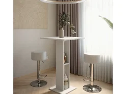 Bartisch-Set branco 65x65x106 repose