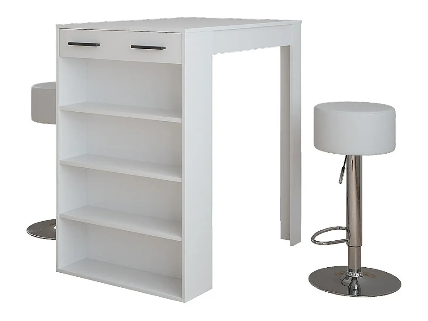 Bartisch-Set branco 67x100x106 repose