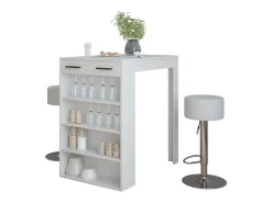 Bartisch-Set branco 67x100x106 repose