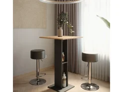 Bartisch-Set carvalho goldkraft/antracite 65x65x106 repose