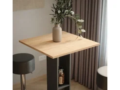 Bartisch-Set carvalho goldkraft/antracite 65x65x106 repose