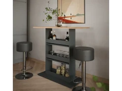 Bartisch-Set carvalho goldkraft/antracite 110x55x106 repose