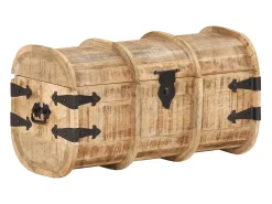 Baús de arrumação 2 pcs madeira de mangueira maciça