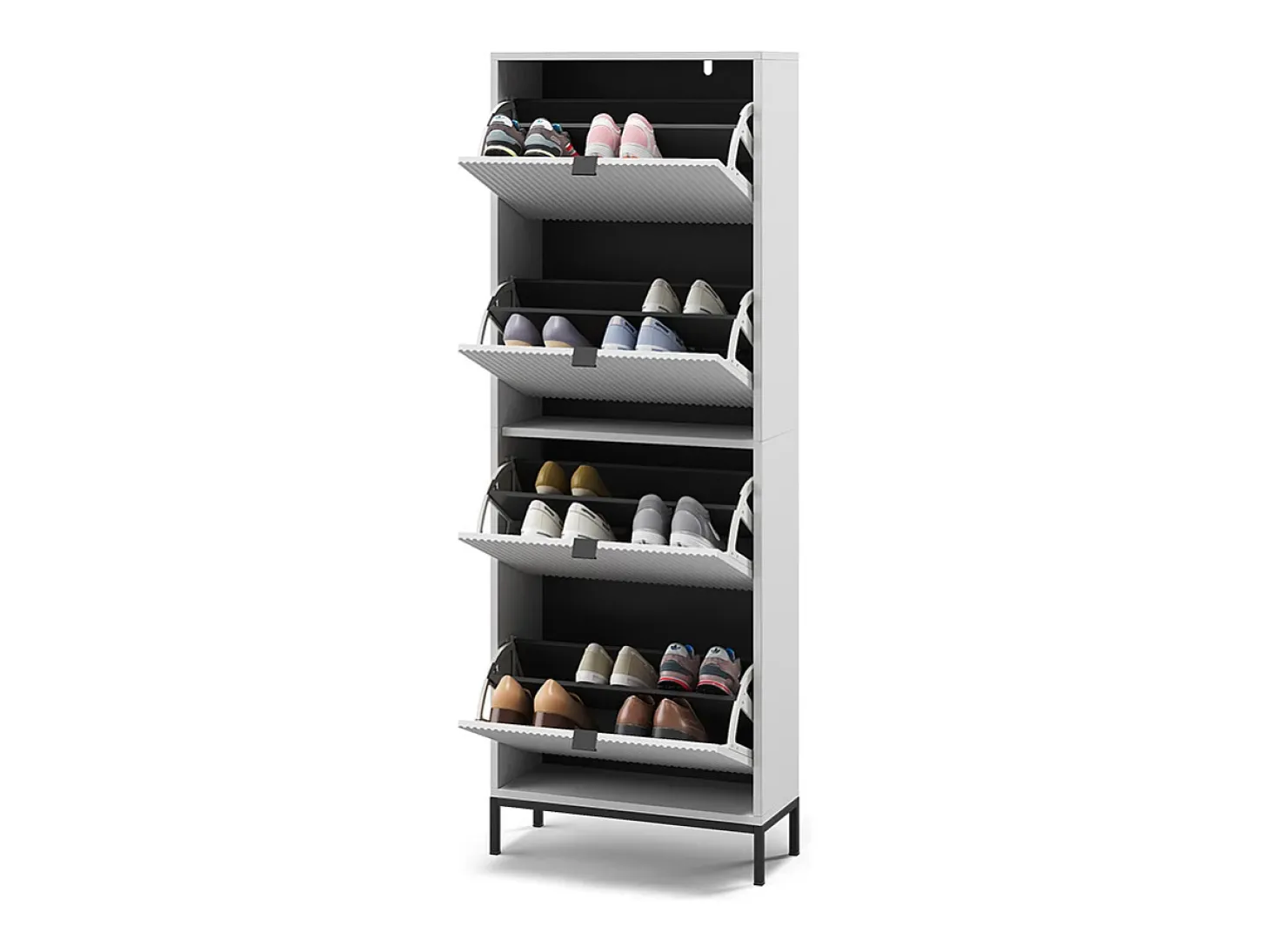Basculante de sapatos branco 60x24x168 eliza