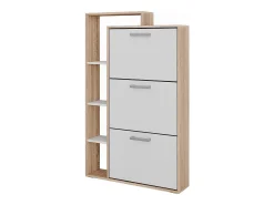 Basculante de sapatos branco/sonoma 80x18.2x128.3 orlando