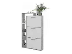 Basculante de sapatos branco/concreto 80x18.2x128.3 orlando