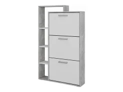 Basculante de sapatos branco/concreto 80x18.2x128.3 orlando