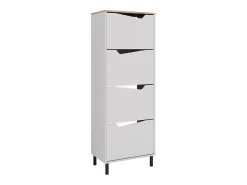 Basculante de sapatos branco/artesanal 60x38x167.4 marelle