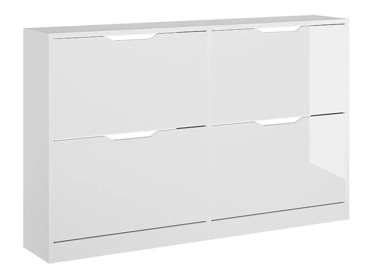 Basculante de sapatos branco/branco brilhante 116.6x22x72.5 luca