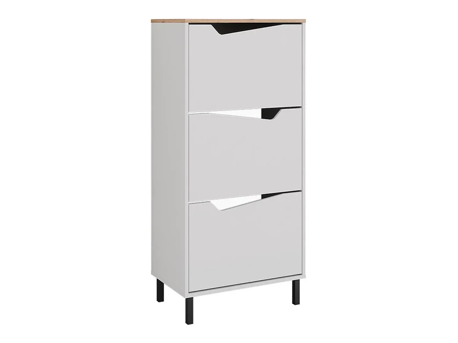 Basculante de sapatos branco/artesanal 60x38x129.5 marelle
