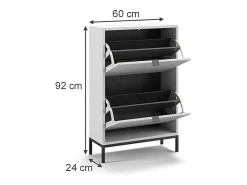 Basculante de sapatos branco 60x24x92 eliza