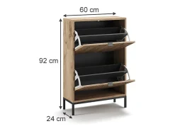 Basculante de sapatos carvalho viking 60x24x92 eliza