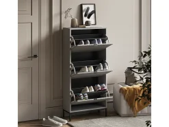 Basculante de sapatos cinza 60x24x130 eliza