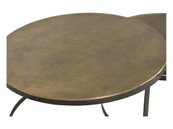 Base de mesa plateau bronze et pieds métal doré