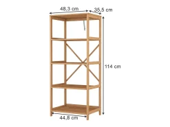 Bücherregal bambu 48.3x35.5x114 novaro