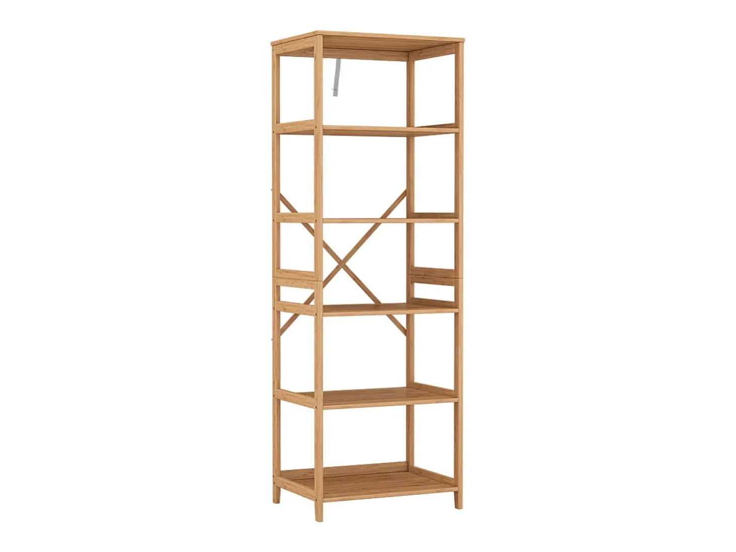 Bücherregal bambu 48.3x35.5x140.3 novaro