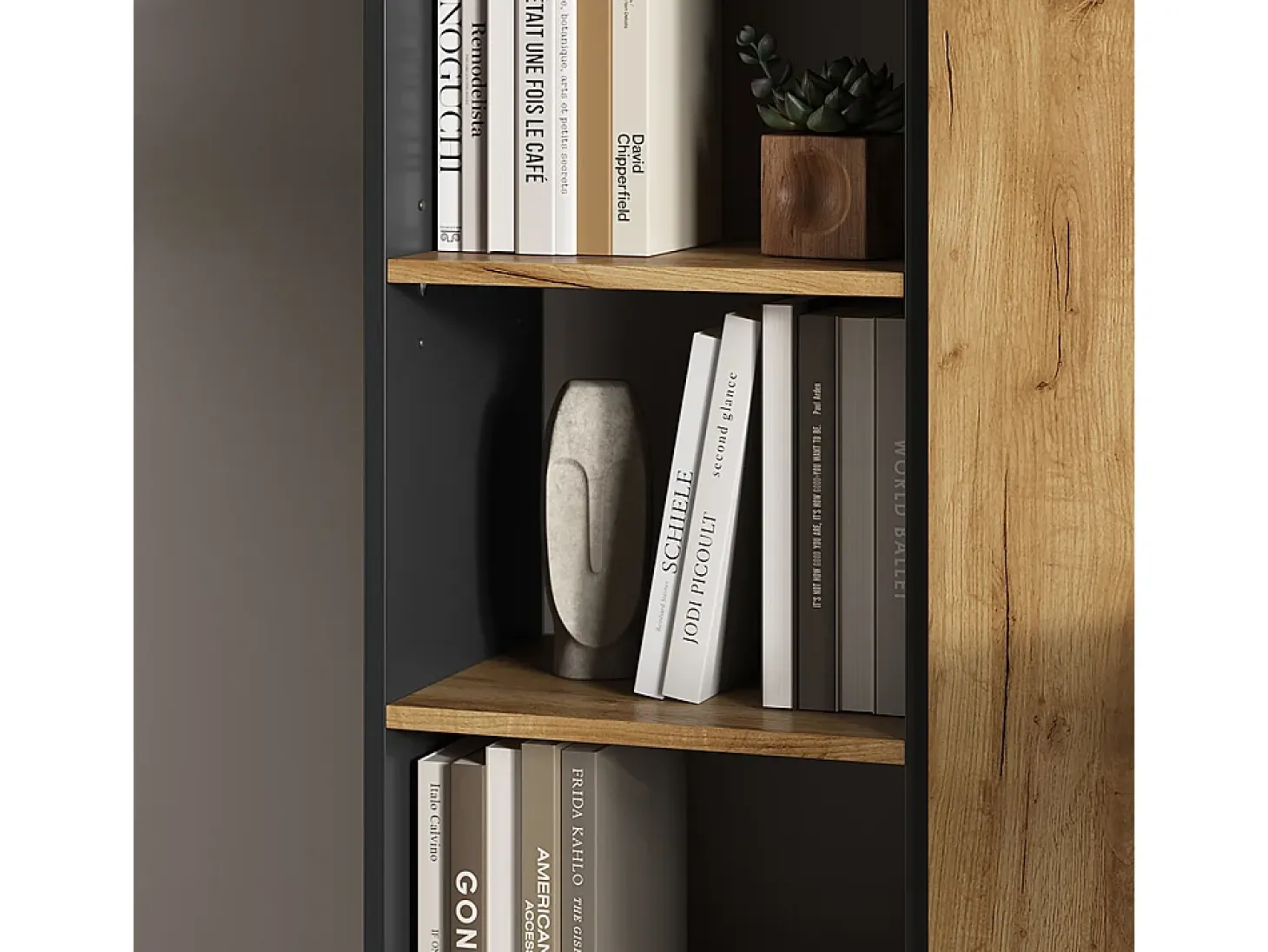Bücherregal carvalho antracite/goldkraft 40x30x120 tomy