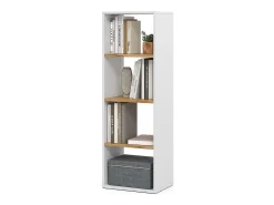 Bücherregal carvalho branco/dourado 40x30x120 tomy