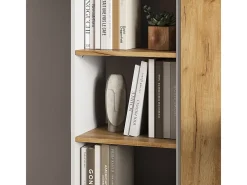 Bücherregal carvalho branco/dourado 40x30x120 tomy