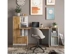 Bücherregal carvalho branco/dourado 30x30x74 tomy