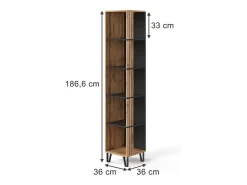 Bücherregal carvalho wotan 36x36x186.6 amber