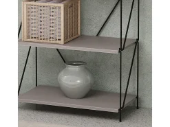 Bücherregal cinza-bege/preto 60x30x166.5 ravix