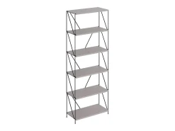 Bücherregal cinza-bege/preto 60x30x166.5 ravix