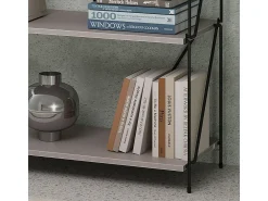 Bücherregal cinza-bege/preto 60x30x102.5 ravix