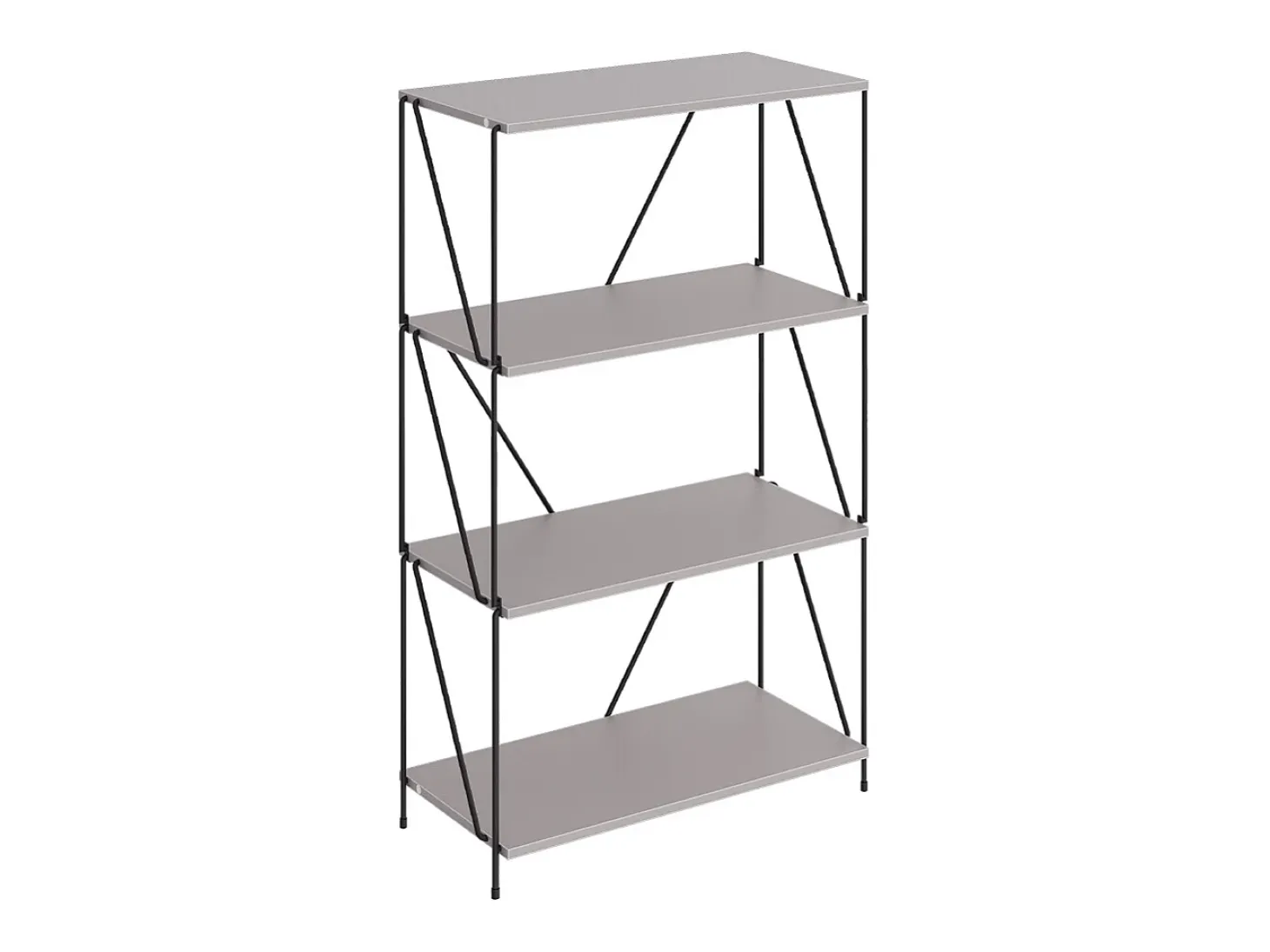 Bücherregal cinza-bege/preto 60x30x102.5 ravix