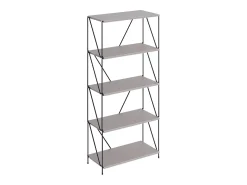 Bücherregal cinza-bege/preto 60x30x134.5 ravix