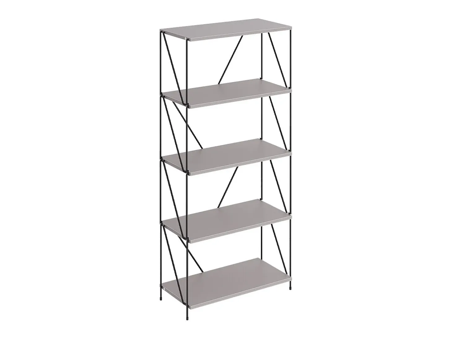 Bücherregal cinza-bege/preto 60x30x134.5 ravix