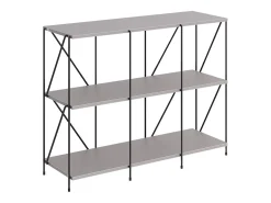 Bücherregal cinza-bege/preto 90x30x71 ravix