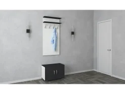 Bengaleiro Como, Antracite/Branco, L 66 cm