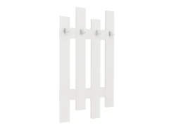 Bengaleiro de pau com ripas, branco, 100 x 60 cm
