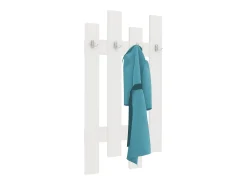 Bengaleiro de pau com ripas, branco, 100 x 60 cm