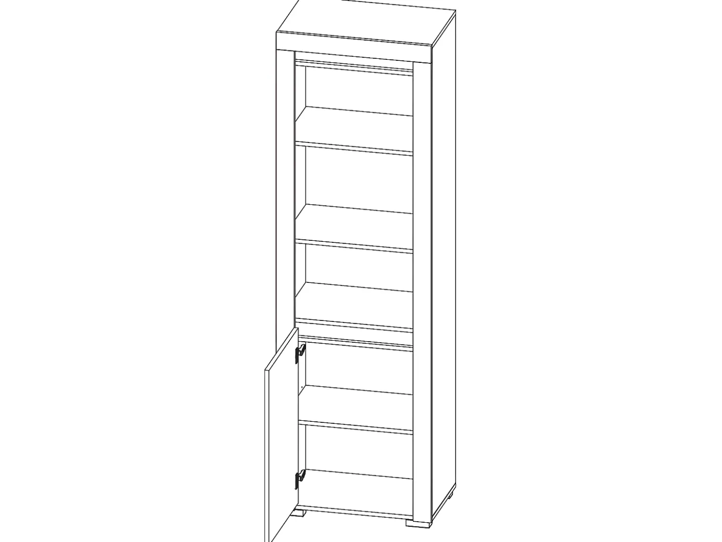 Biblioteca 1 porta Kasla branco 195cm