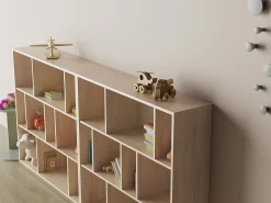 Biblioteca 3 prateleiras - A117cm x C119cm x P32cm carvalho - Nack
