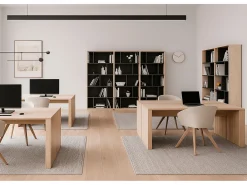 Biblioteca 5 prateleiras - A191cm x C80cm x P32cm carvalho e antracite - Nack