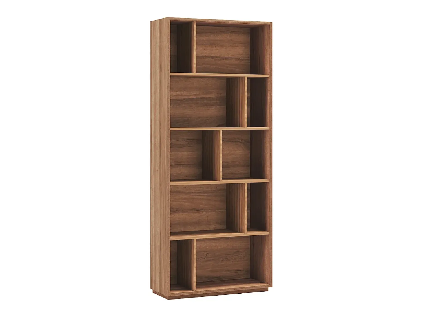 Biblioteca 5 prateleiras - A191cm x C80cm x P32cm nogueira - Nack